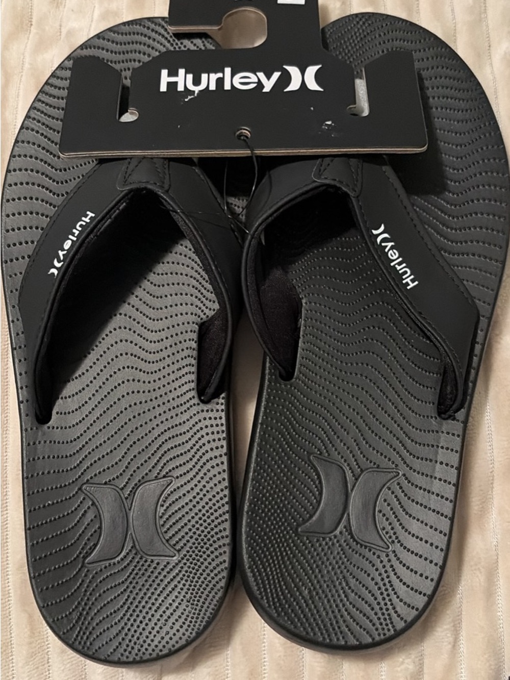 Hurley Black Men’s Cushioned Flip Flops